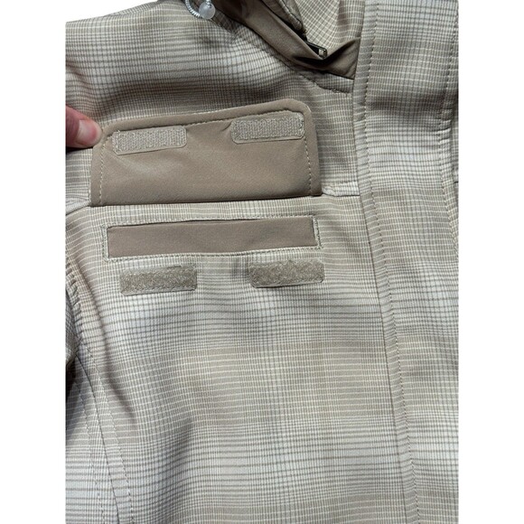 Woolrich Women’s L Softshell Hooded Jacket Beige Stone Fleece Lined Coat - Picture 11 of 16